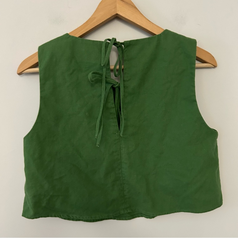 Kourt Willow Linen Blend Square Neck Tank - Picture 7 of 7